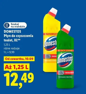 Płyn do czyszczenia toalet XL Domestos promocja w Lidl