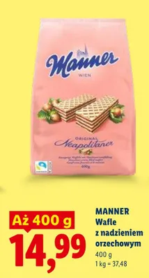 Wafle z nadzieniem orzechowym promocja w Lidl