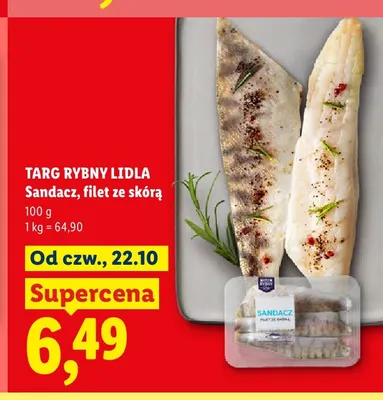 Sandacz filet ze skórą Targ Rybny Lidla promocja w Lidl