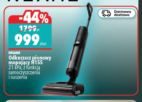 Odkurzacz pionowy mopujący H15S z funkcją samoczyszczenia i suszenia Dreame promocja w Biedronka Home