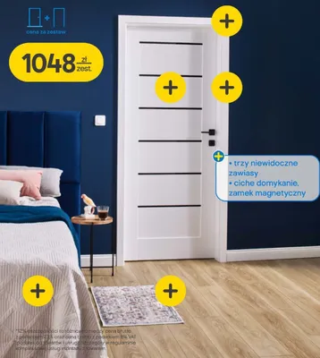 Zestaw skrzydło + ościeżnica drzwiowe promocja w Castorama