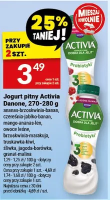 Jogurt pitny Activia Danone promocja w Twój Market