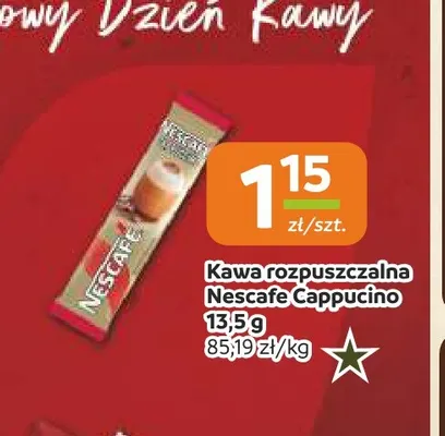 Kawa rozpuszczalna Nescafe Cappucino promocja w Społem Częstochowa