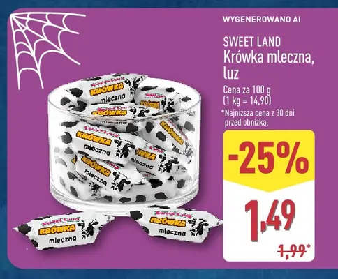 Krówka mleczna luz Sweet Land promocja w Aldi