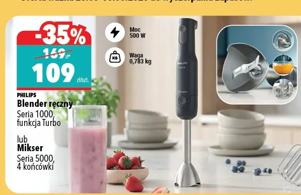 Blender ręczny Seria 1000 Philips promocja w Biedronka Home