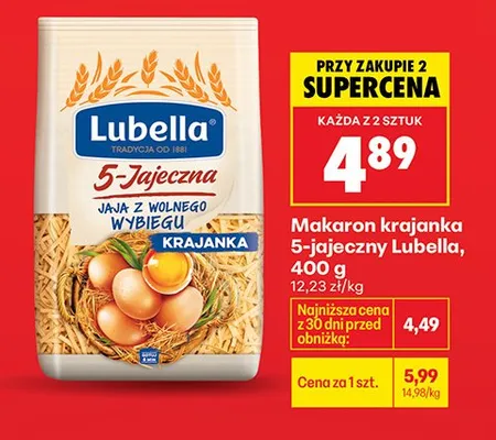 Makaron krajanka 5-jajeczny promocja w Biedronka