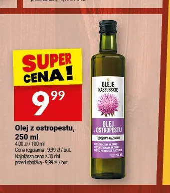 Olej z ostropestu Oleje Kaszubskie promocja w Twój Market