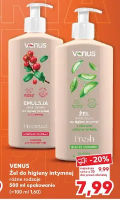 Żel do higieny intymnej Venus Fresh zielona herbata promocja w Kaufland