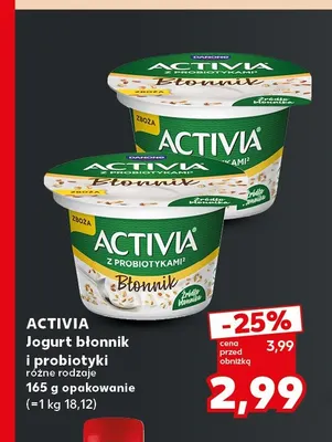 Jogurt błonnik i probiotyki Activia promocja w Kaufland