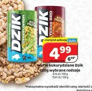 Wafle kukurydziane Dzik Green Onion promocja w Delfin