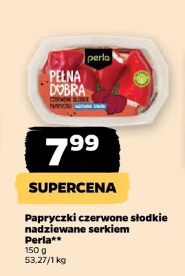 Papryczki czerwone słodkie nadziewane serkiem promocja w Netto