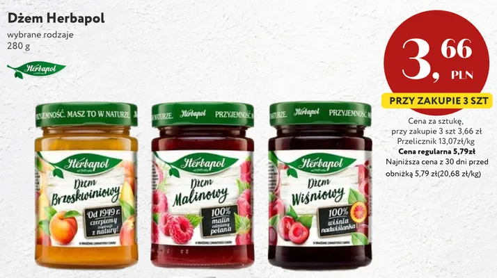 Dżem malinowy Herbapol promocja w Market Point
