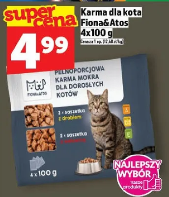 Karma dla kota mokra Fiona&Atos promocja w TOPAZ
