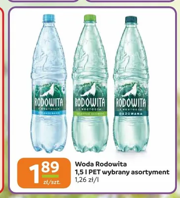 Woda mineralna Rodowita Delikatnie Gazowana promocja w Społem Częstochowa