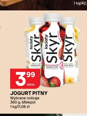 Jogurt pitny Skyr jagodowy Łaciate promocja w Chorten