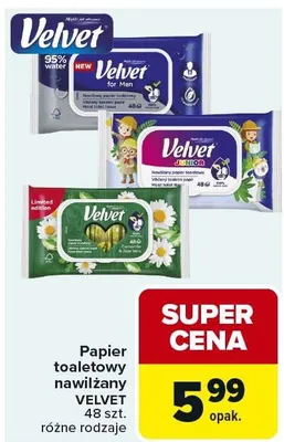 Papier toaletowy nawilżany różne rodzaje promocja w Carrefour Market