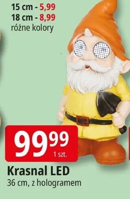 Krasnal LED 36 cm, z hologramem promocja w Leclerc