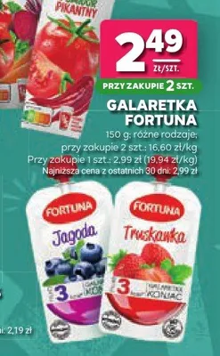Galaretka jagodowa Fortuna promocja w Stokrotka