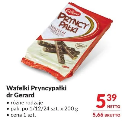 Wafelki Pryncypałki dr Gerard różne rodzaje promocja w Makro
