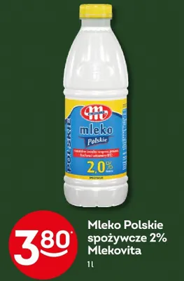 Mleko Polskie spożywcze 2% promocja w Żabka