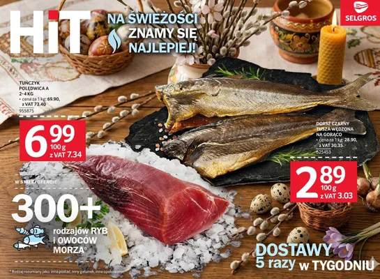 Dorsz czarny rusza wędzona na gorąco promocja w Selgros