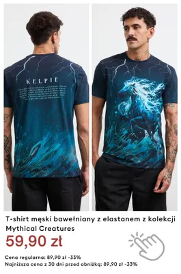 T-shirt męski bawełniany z elastanem z kolekcji Mythical Creatures promocja w Medicine
