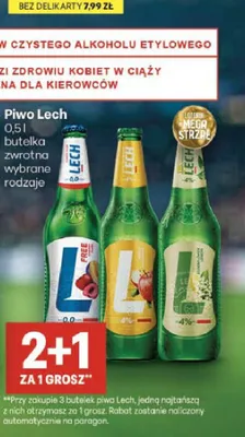 Piwo Lech promocja w Delikatesy Centrum