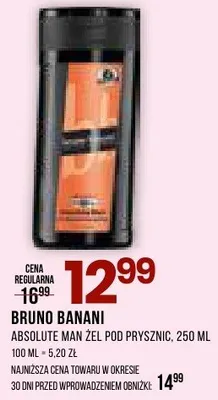 Żel BRUNO BANANI Absolute man żel pod prysznic, 250 ml promocja w Drogerie Natura