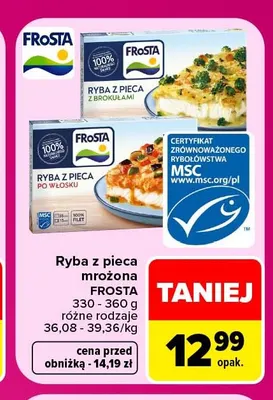 Ryba z pieca mrożona po włosku Frosta promocja w Carrefour