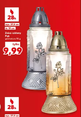 Znicz szklany Pąk promocja w Kaufland
