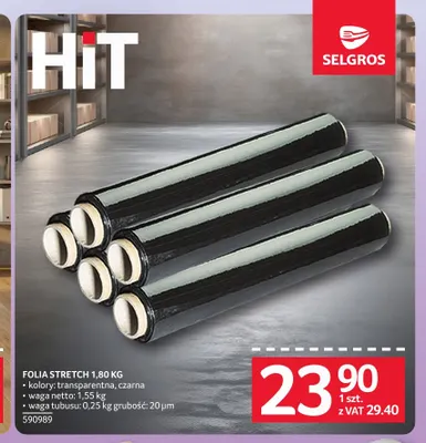 Folia stretch 1,80 kg promocja w Selgros