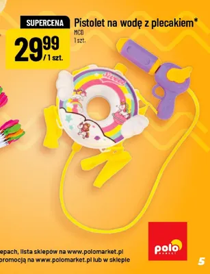 Pistolet na wodę z plecakiem promocja w POLOmarket