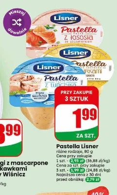Pasta Pastella Lisner z tuńczykiem promocja w Dino