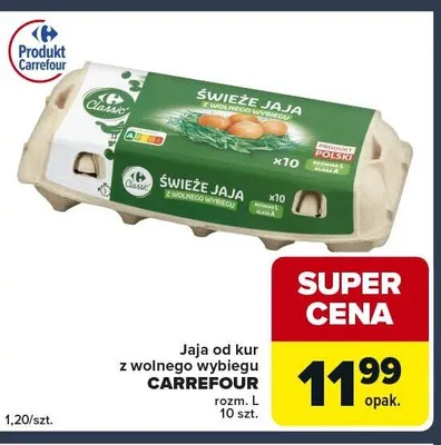 Jaja od kur z wolnego wybiegu rozm. L promocja w Globi