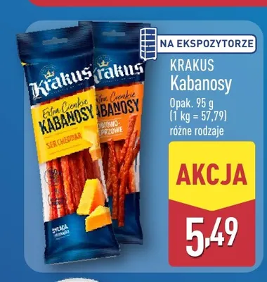 Kabanosy Krakus Bekonowo-Cebulowe promocja w Aldi
