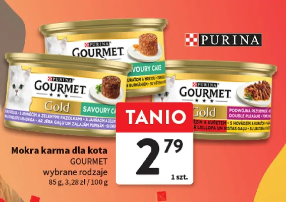 Mokra karma dla kota GOURMET wybrane rodzaje promocja w Intermarche