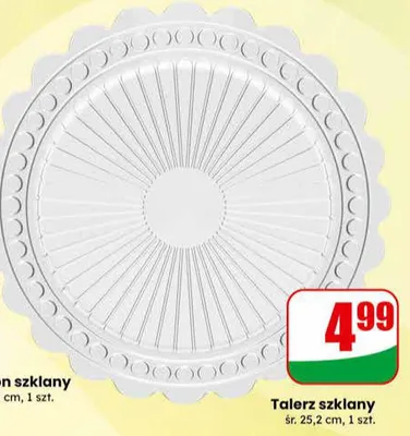 Talerz szklany promocja w Dino