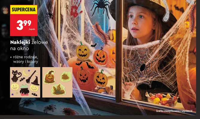 Naklejki żelowe na okno promocja w Biedronka