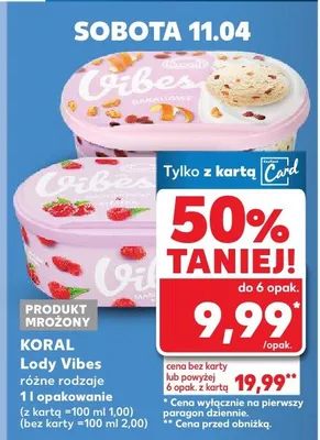 Lody Vibes różne rodzaje promocja w Kaufland