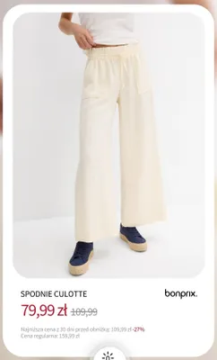 Spodnie culotte Bonprix promocja w bonprix