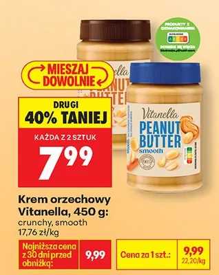 Krem orzechowy smooth promocja w Biedronka