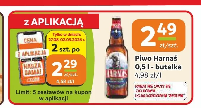 Piwo Harnaś promocja w Społem Częstochowa