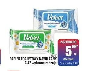Papier toaletowy nawilżany Velvet promocja w Tomi Markt