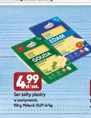 Ser żółty plastry Edam Mlekpol promocja w Avita