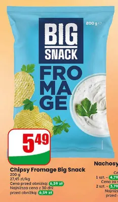 Chipsy Fromage Big Snack promocja w Dino