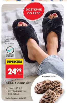 Kapcie damskie promocja w Biedronka