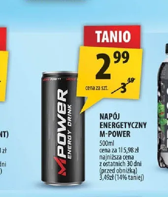 Napój energetyczny M-Power promocja w Arhelan