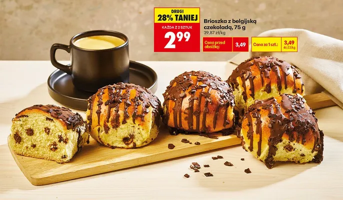 Brioszka z belgijską czekoladą promocja w Biedronka