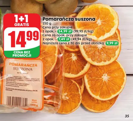 Pomarańcza suszona promocja w Dino
