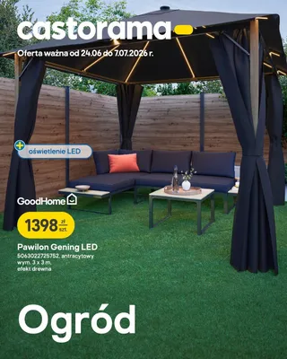 Pawilon ogrodowy GoodHome Gening LED promocja w Castorama